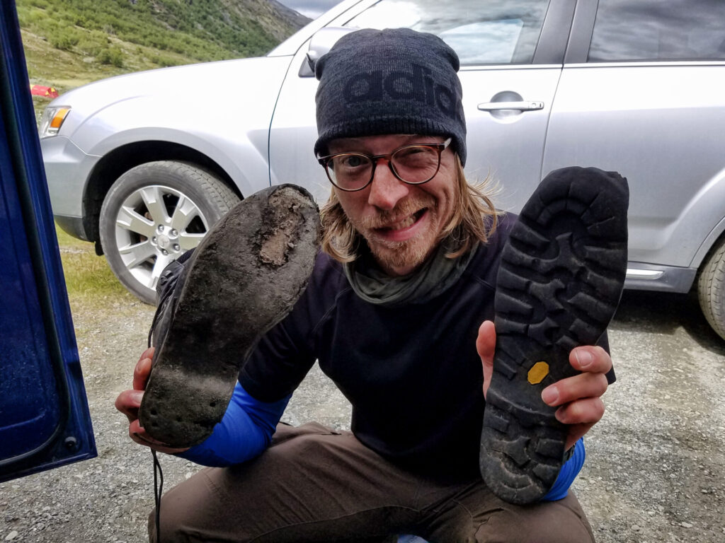 Schuhsohle löst sich bei Trekkingtour in Jotunheimen