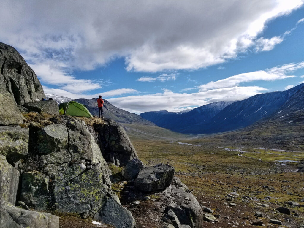 Zelten im Nationalpark Jotunheimen beim Trekking